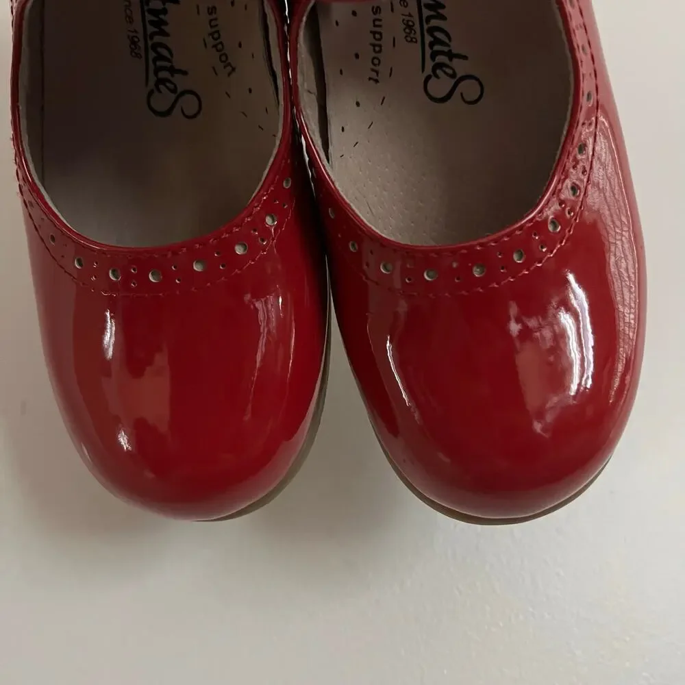 Footmates red patent leather Mary Janes